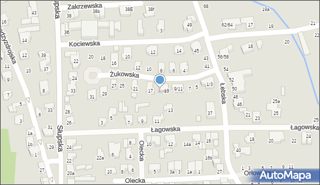 Poznań, Żukowska, 15, mapa Poznania