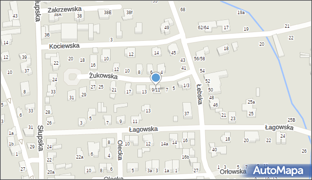 Poznań, Żukowska, 9/11, mapa Poznania