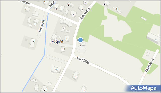 Przyjaźń, Żukowska, 2, mapa Przyjaźń