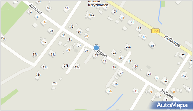 Pszów, Żużlowa, 23, mapa Pszów