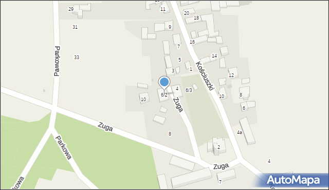 Rogów Opolski, Zuga Alojzego, ks., 6/2, mapa Rogów Opolski