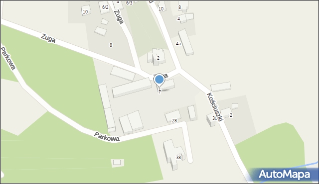 Rogów Opolski, Zuga Alojzego, ks., 7, mapa Rogów Opolski