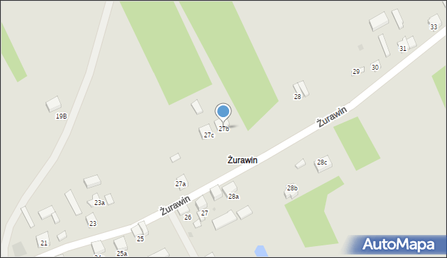 Rychwał, Żurawin, 27b, mapa Rychwał