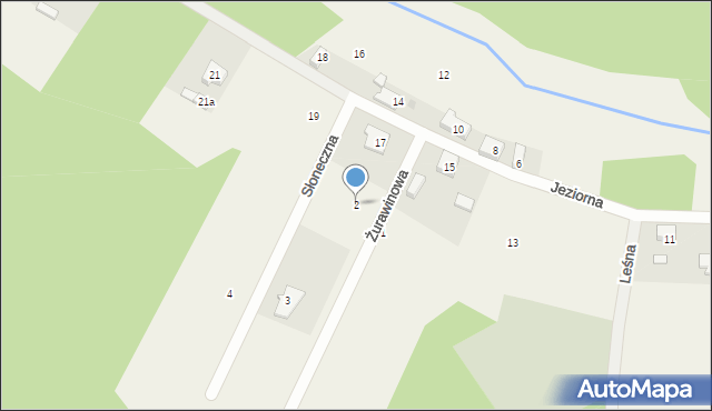 Santoczno, Żurawinowa, 2, mapa Santoczno