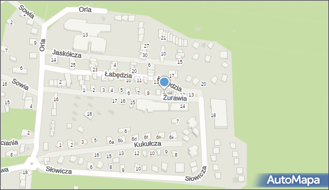 Sieraków, Żurawia, 10, mapa Sieraków