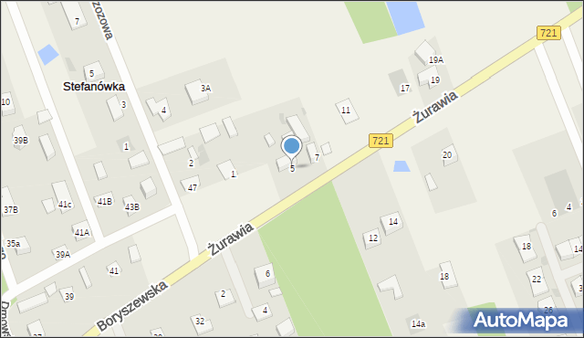 Stefanówka, Żurawia, 5, mapa Stefanówka