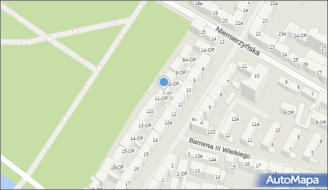 Szczecin, Żupańskiego Jana, 11a, mapa Szczecina