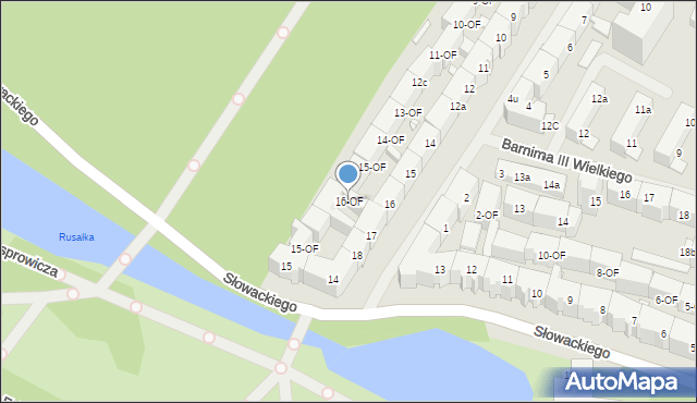 Szczecin, Żupańskiego Jana, 16-OF, mapa Szczecina