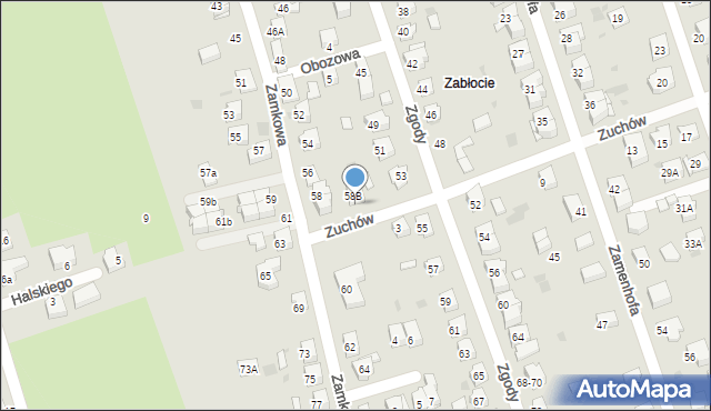 Tarnów, Zuchów, 6, mapa Tarnów