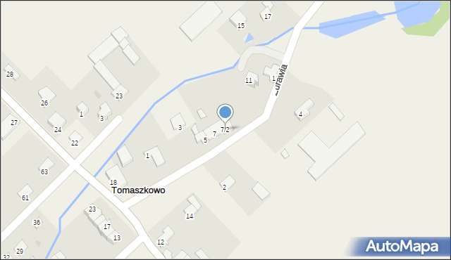 Tomaszkowo, Żurawia, 7/2, mapa Tomaszkowo