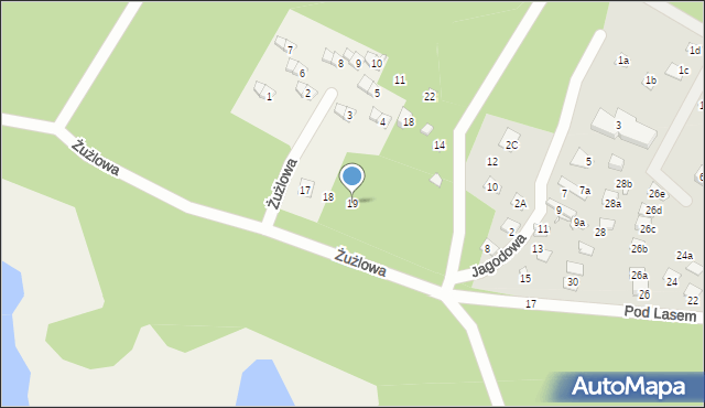 Turawa, Żużlowa, 19, mapa Turawa