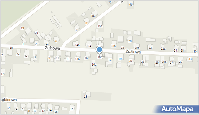 Witaszyce, Żużlowa, 16b, mapa Witaszyce