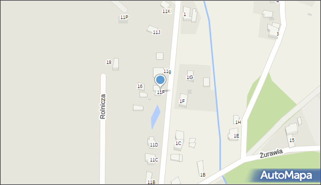 Żary, Żurawia, 11F, mapa Żary