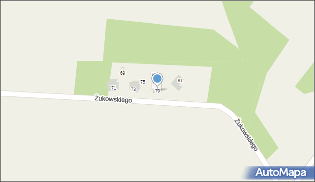 Zawady, Żukowskiego Franciszka, por., 79, mapa Zawady