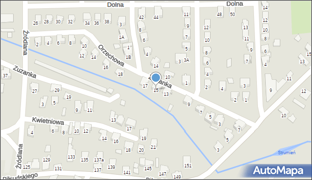 Zawiercie, Zuzanka, 15, mapa Zawiercie