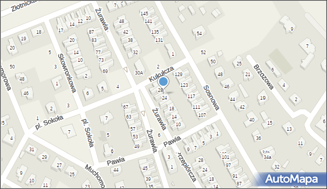 Złotniki, Żurawia, 26, mapa Złotniki