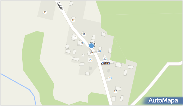 Zubki, Zubki, 27, mapa Zubki