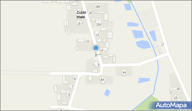 Zubki Małe, Zubki Małe, 10, mapa Zubki Małe