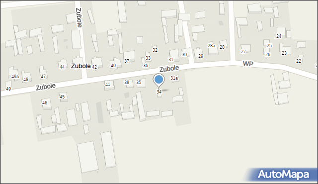 Zubole, Zubole, 34, mapa Zubole