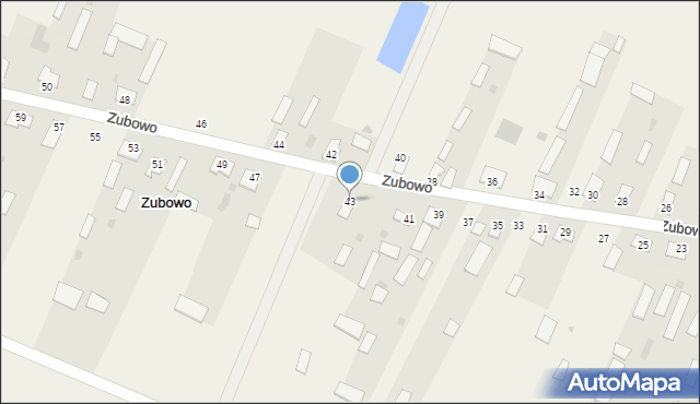 Zubowo, Zubowo, 43, mapa Zubowo