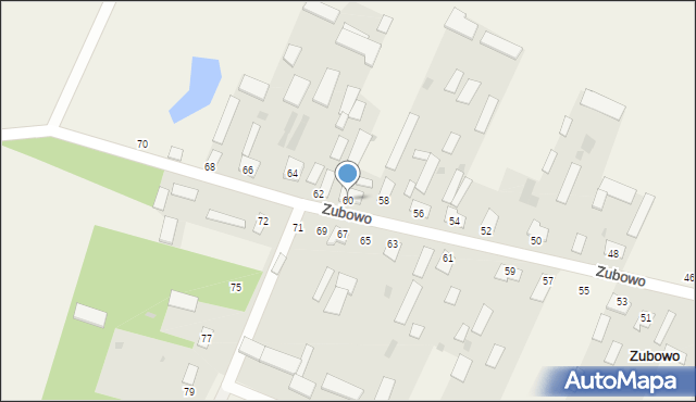Zubowo, Zubowo, 60, mapa Zubowo
