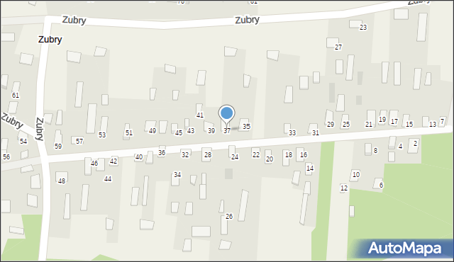 Zubry, Zubry, 37, mapa Zubry