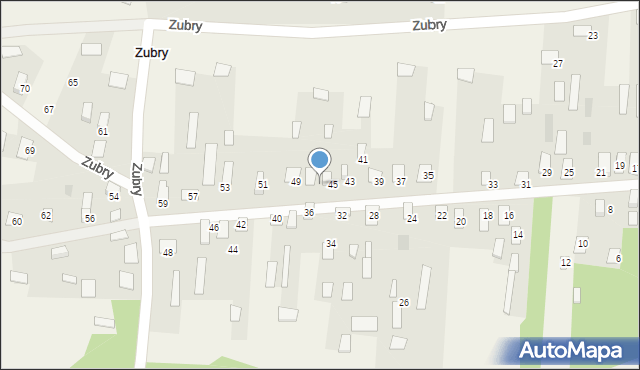 Zubry, Zubry, 47, mapa Zubry