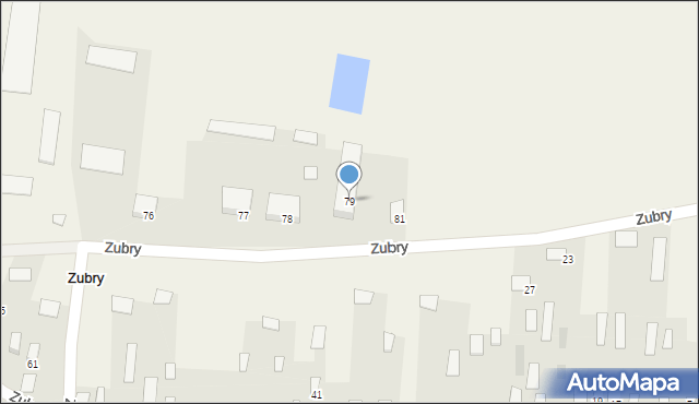 Zubry, Zubry, 79, mapa Zubry