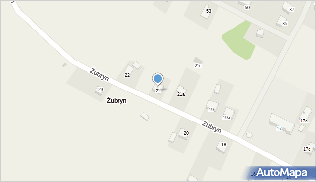 Żubryn, Żubryn, 21, mapa Żubryn