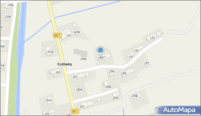 Zubrzyca Dolna, Zubrzyca Dolna, 159, mapa Zubrzyca Dolna