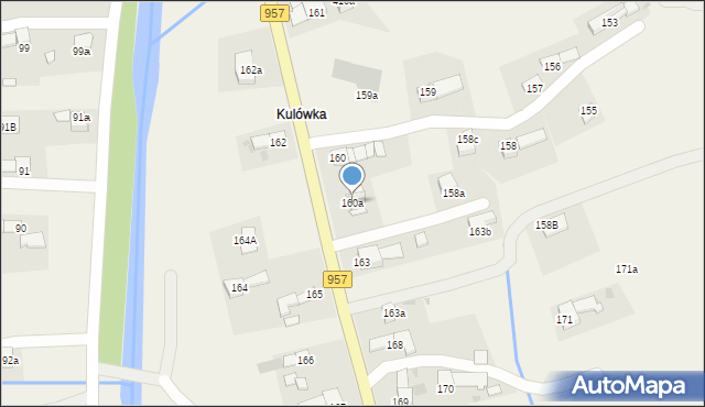 Zubrzyca Dolna, Zubrzyca Dolna, 160a, mapa Zubrzyca Dolna