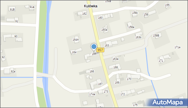 Zubrzyca Dolna, Zubrzyca Dolna, 165, mapa Zubrzyca Dolna
