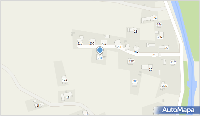 Zubrzyca Dolna, Zubrzyca Dolna, 21E, mapa Zubrzyca Dolna