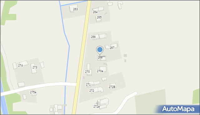Zubrzyca Dolna, Zubrzyca Dolna, 268, mapa Zubrzyca Dolna