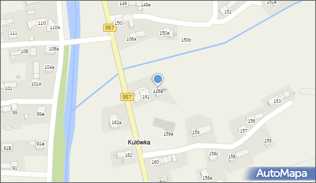 Zubrzyca Dolna, Zubrzyca Dolna, 416a, mapa Zubrzyca Dolna