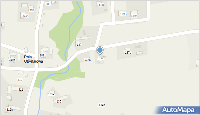 Zubrzyca Górna, Zubrzyca Górna, 137c, mapa Zubrzyca Górna