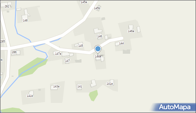 Zubrzyca Górna, Zubrzyca Górna, 144a, mapa Zubrzyca Górna