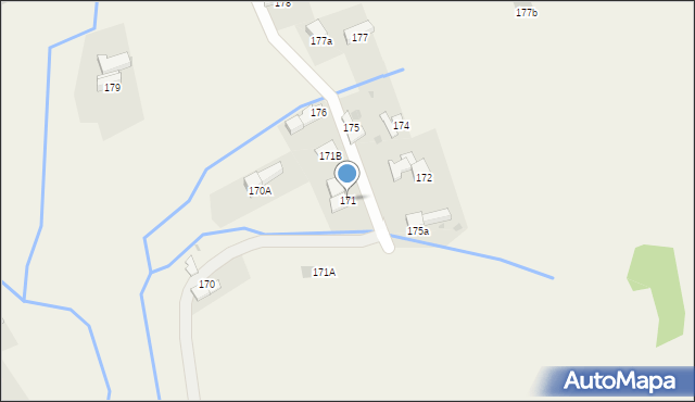 Zubrzyca Górna, Zubrzyca Górna, 171, mapa Zubrzyca Górna