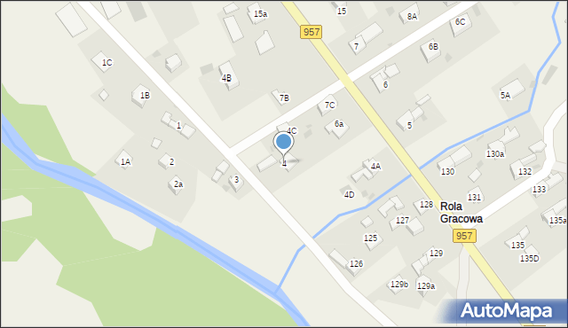 Zubrzyca Górna, Zubrzyca Górna, 4, mapa Zubrzyca Górna