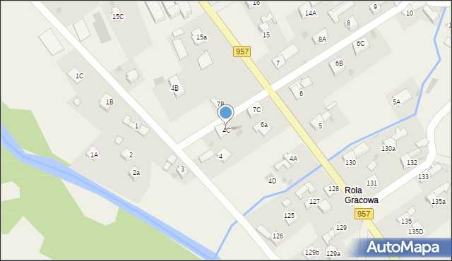 Zubrzyca Górna, Zubrzyca Górna, 4C, mapa Zubrzyca Górna
