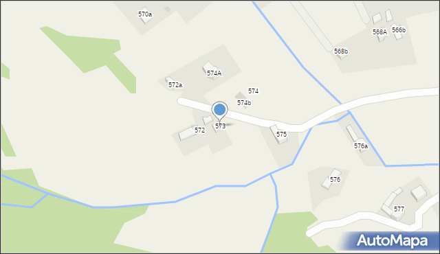 Zubrzyca Górna, Zubrzyca Górna, 573, mapa Zubrzyca Górna