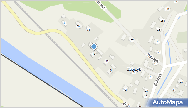Zubrzyk, Zubrzyk, 14, mapa Zubrzyk