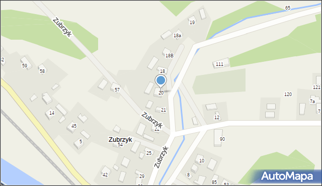 Zubrzyk, Zubrzyk, 20, mapa Zubrzyk