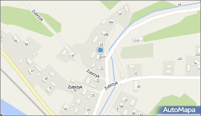 Zubrzyk, Zubrzyk, 20, mapa Zubrzyk