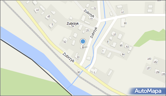 Zubrzyk, Zubrzyk, 30, mapa Zubrzyk