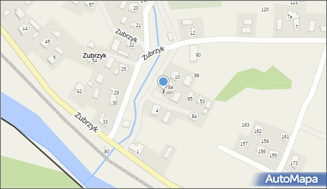 Zubrzyk, Zubrzyk, 8a, mapa Zubrzyk