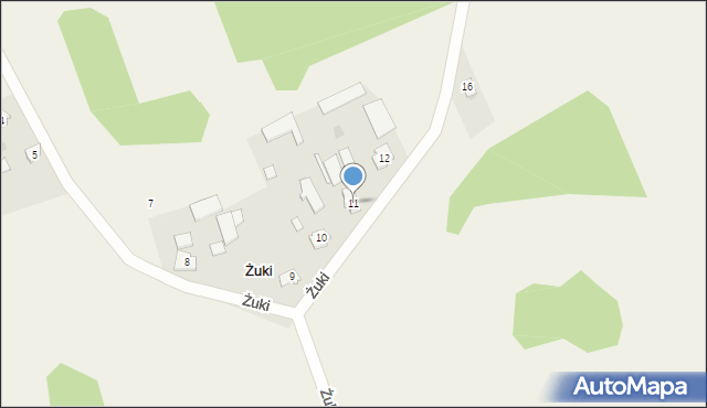 Żuki, Żuki, 11, mapa Żuki