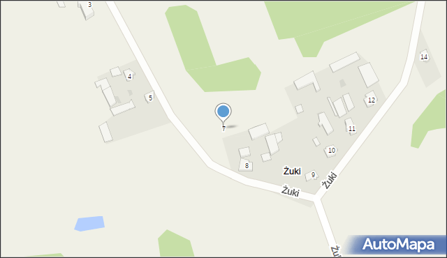 Żuki, Żuki, 7, mapa Żuki