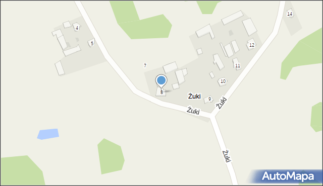 Żuki, Żuki, 8, mapa Żuki