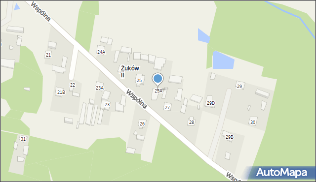 Żuków, Żuków, 25A, mapa Żuków